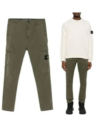 Compass Badge Cargo Straight Pants Musk Green - STONE ISLAND - BALAAN 2