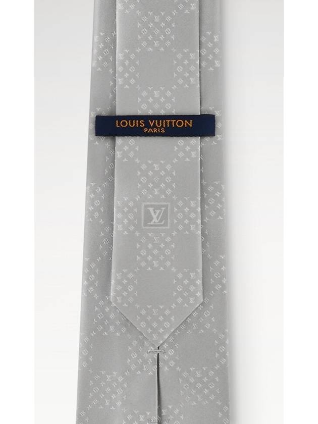 Men's Monogram Damier Tie Grey - LOUIS VUITTON - BALAAN 3