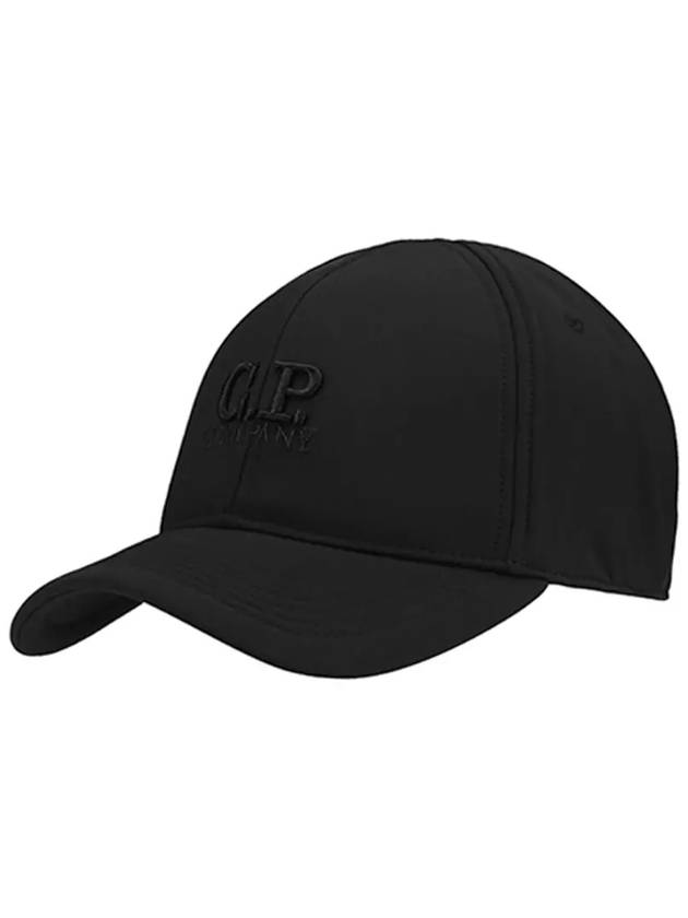 Shell-R Embroidered Logo Ball Cap Black - CP COMPANY - BALAAN 5