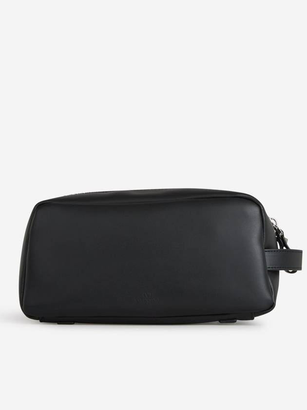 Logo Leather Toiletry Bag - VALENTINO - BALAAN 3