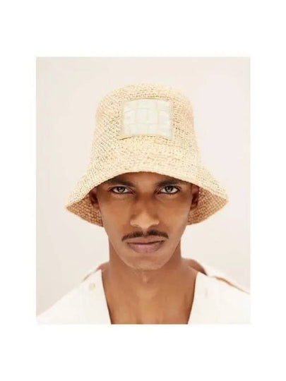 Le Bob Pisiu Raffia Bucket Hat 23E235AC4505046 150 BEIGE - JACQUEMUS - BALAAN 2