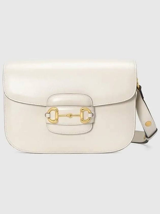 Horsebit 1955 Leather Shoulder Bag White - GUCCI - BALAAN 2