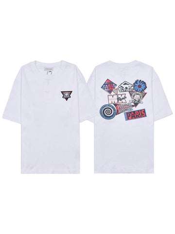 Maison Kitsune Men s Surf Collage T Shirt MM00116KJ0119 P100 - MAISON KITSUNE - BALAAN 1