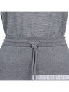 Double Face 4 Bar Knit Mini A Line Skirt Grey - THOM BROWNE - BALAAN 6