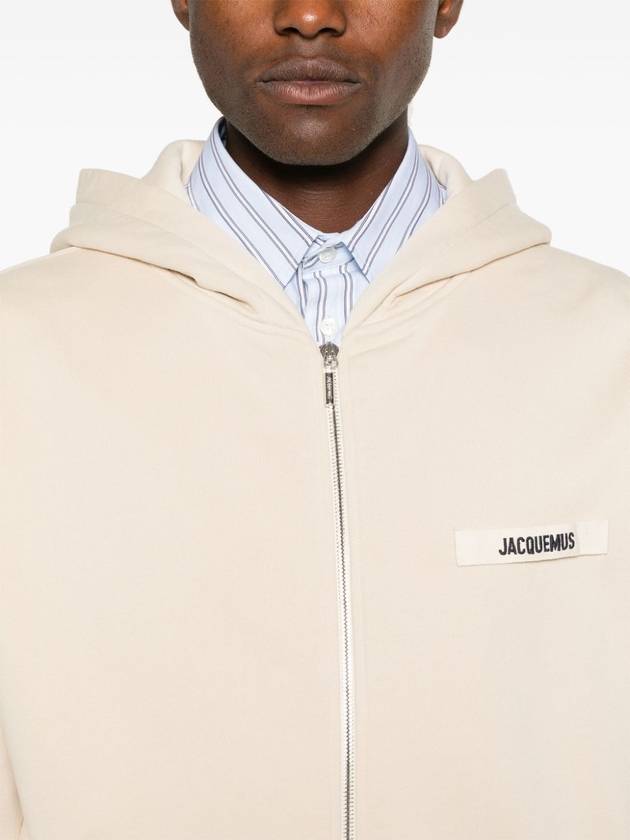 Le Gros Grain Zip-Up Hoodie Beige - JACQUEMUS - BALAAN 5