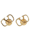 V Logo Signature Earrings Gold - VALENTINO - BALAAN 2