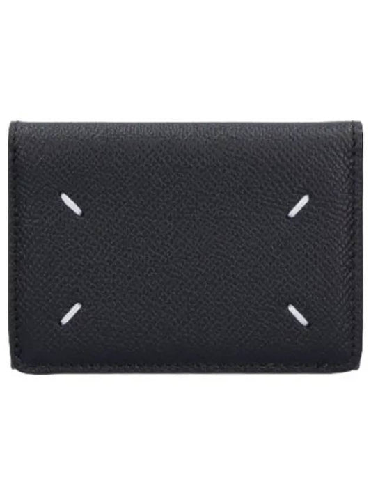 Stitch Clip Tri Fold Wallet Black - MAISON MARGIELA - BALAAN 1