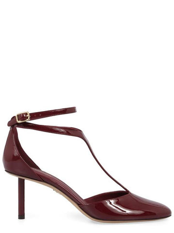 Salvatore Ferragamo T-Strap Patent Leather Pumps - SALVATORE FERRAGAMO - BALAAN 1