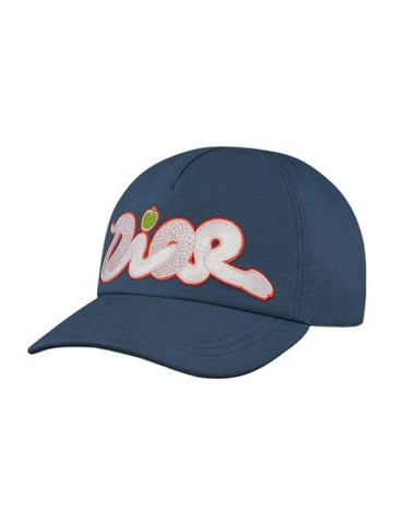 And Kaws Cotton Ball Cap Navy Blue - DIOR - BALAAN 1