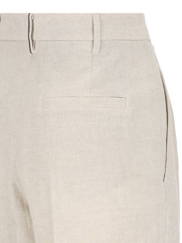 Brunello Cucinelli Trousers Beige - BRUNELLO CUCINELLI - BALAAN 3