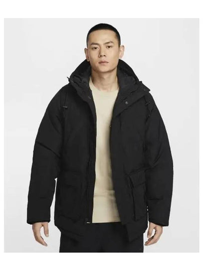 Sportswear Club Fleece Therma Fit Parka Black - NIKE - BALAAN 2