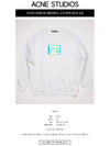 Metallic Face Patch Overfit Sweatshirt White - ACNE STUDIOS - BALAAN 3