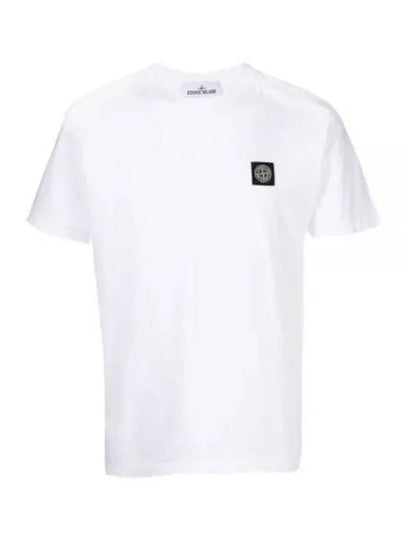 Logo Patch Short Sleeves T-Shirt White - STONE ISLAND - BALAAN 2