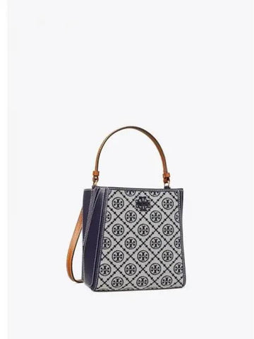 McGraw Monogram Small Bucket Bag Tote Navy Domestic Product GM0024060550946 - TORY BURCH - BALAAN 1