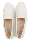 Women's Gommino Leather Driving Shoes White - TOD'S - BALAAN 4