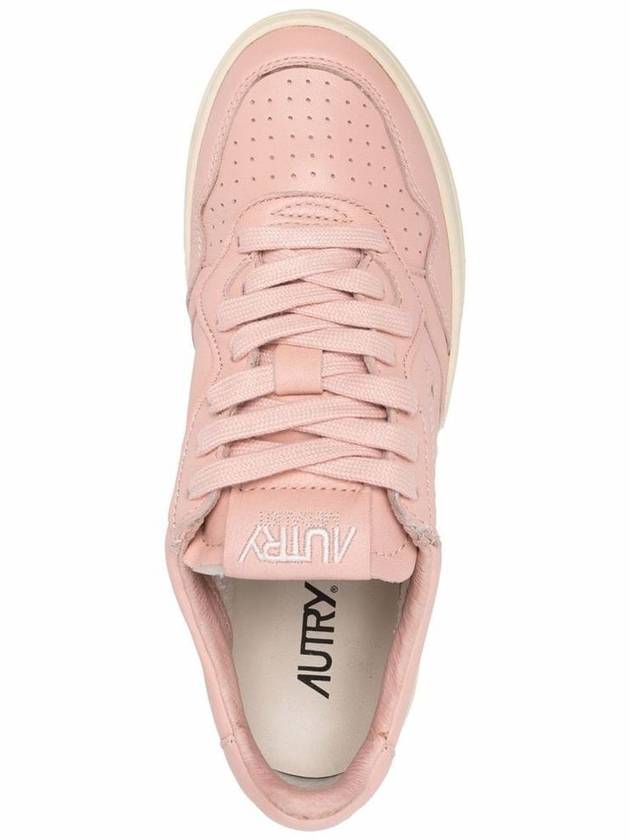 Women's Medalist Goatskin Low Top Sneakers Pink - AUTRY - BALAAN 4