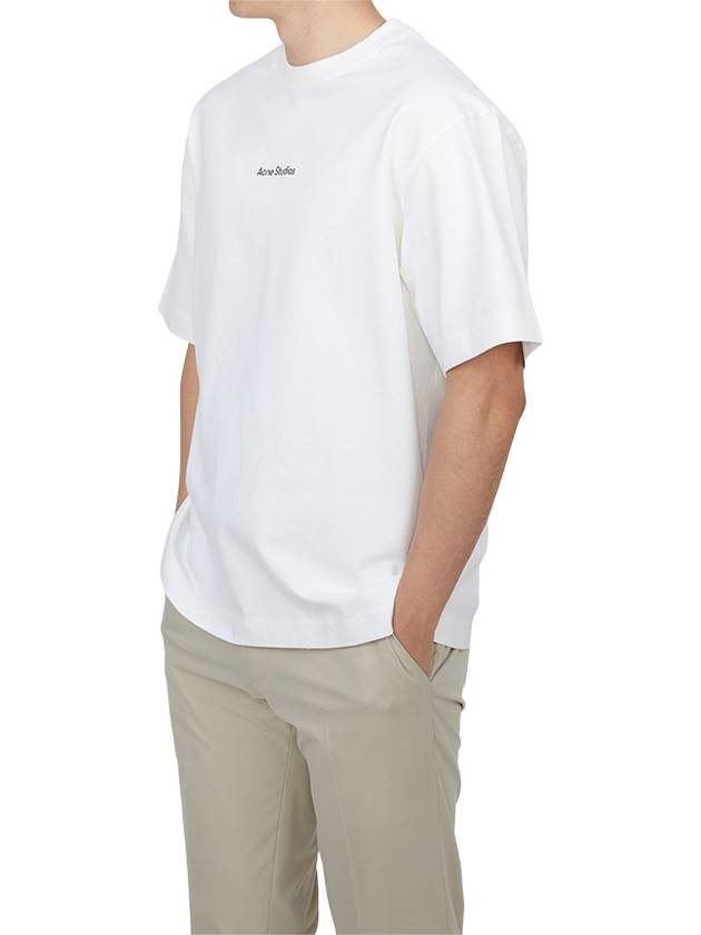 Stamp Logo Cotton Short Sleeve T-Shirt White - ACNE STUDIOS - BALAAN 5