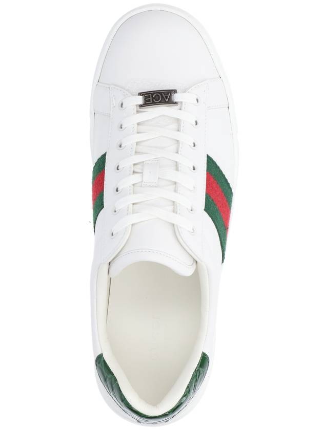 Women's Leather Low Top Sneakers White - GUCCI - BALAAN 6