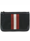 Cayard Metal Logo Stripe Clutch Bag Black - BALLY - BALAAN 3