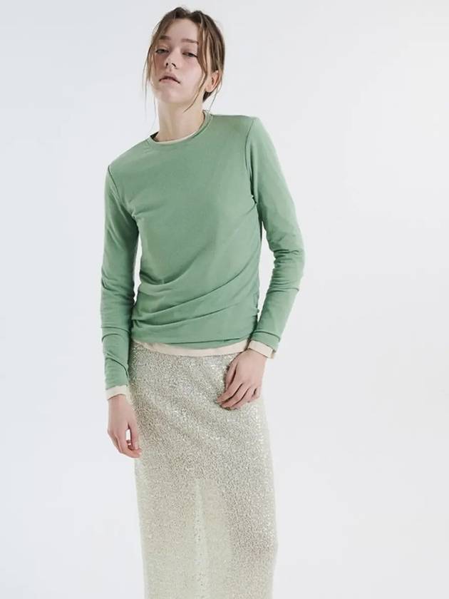 Round long sleeve tee green 0098 - VOYONN - BALAAN 8