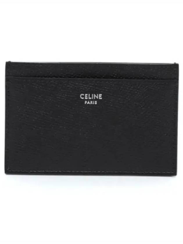 Logo Grain Card Wallet Black - CELINE - BALAAN 2