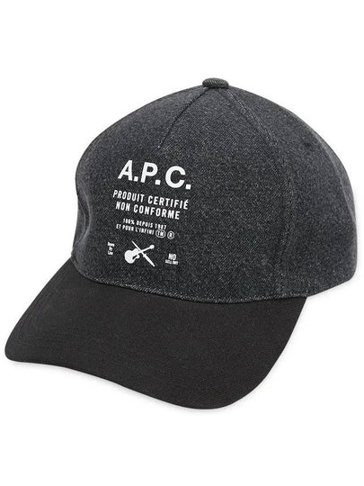 Logo Denim Ball Cap Black - A.P.C. - BALAAN 2