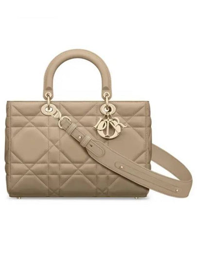 Lady D-Sire My ABCDior Maxi Cannage Medium Calfskin Tote Bag Biscuit - DIOR - BALAAN 2