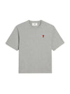 Small Heart Logo Boxy Fit Short Sleeve T-shirt Grey - AMI - BALAAN 2