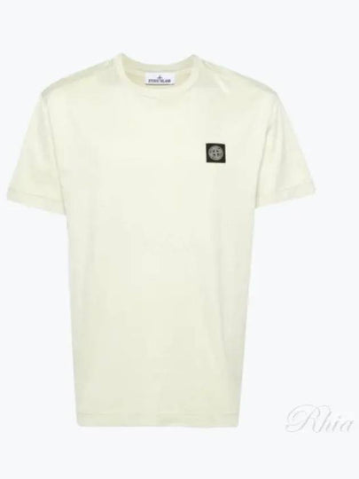 Logo Patch Short Sleeves T-Shirt Pistachio Green - STONE ISLAND - BALAAN 2