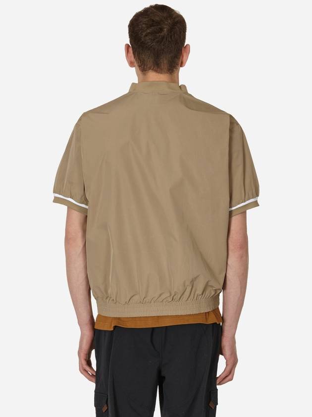 Woven Short Sleeve Windbreaker Top DX3342 247 Beige MENS L Euro Fit - NIKE - BALAAN 3