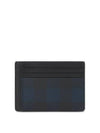 Check Pattern Clip Card Wallet Navy - BURBERRY - BALAAN 1