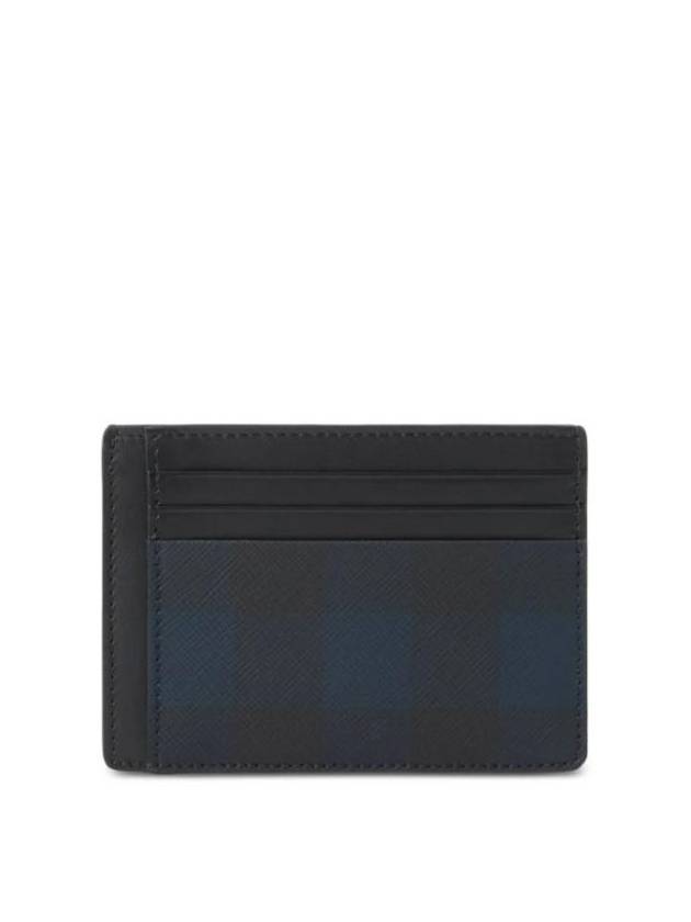 Check Pattern Clip Card Wallet Navy - BURBERRY - BALAAN 1