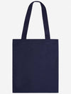 Dressed Fox Vertical Cotton Canvas Tote Bag Navy - MAISON KITSUNE - BALAAN 7