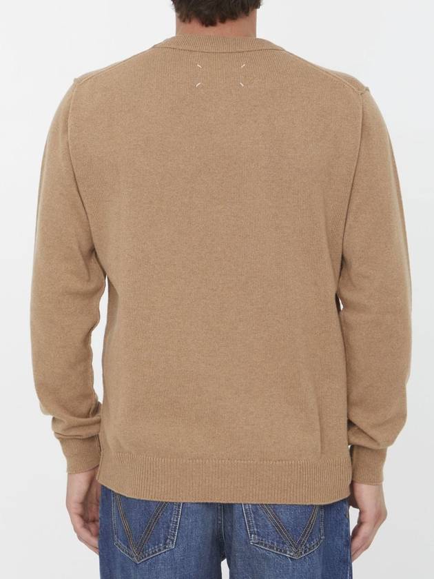 Crew Neck Cashmere Knit Top Brown - MAISON MARGIELA - BALAAN 5