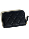 Zipper card wallet black gold caviar AP3521 - CHANEL - BALAAN 9