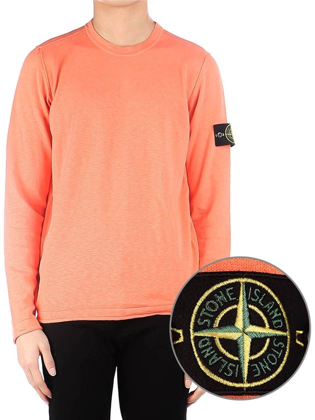 Wappen Patch Crew Neck Knit Top Orange - STONE ISLAND - BALAAN 2