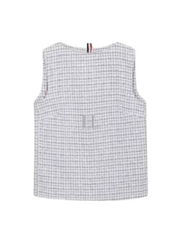 Tweed Bateau Column Top Sleeveless Medium Grey - THOM BROWNE - BALAAN 2