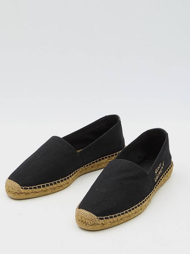 Logo Monogram Espadrilles Black - SAINT LAURENT - BALAAN 6