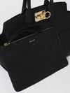 Studio Soft Top Handle Tote Bag Black - SALVATORE FERRAGAMO - BALAAN 4