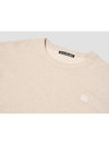 Face Patch Crew Neck Sweatshirt Oatmeal Melange - ACNE STUDIOS - BALAAN.