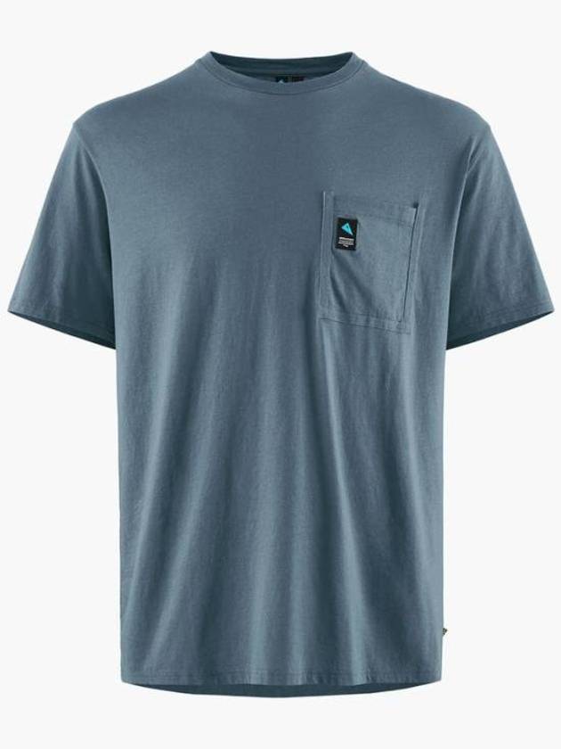 Men's Runa Pocket Short Sleeve T-Shirt Thistle Blue - KLATTERMUSEN - BALAAN 2