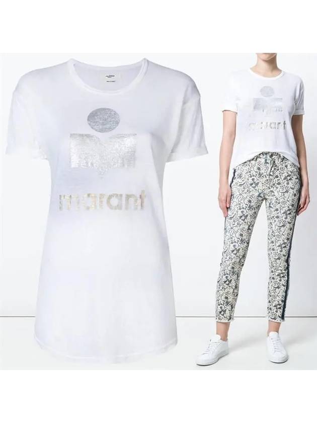 Women's Koldi Logo Short Sleeve T Shirt White - ISABEL MARANT - BALAAN 2