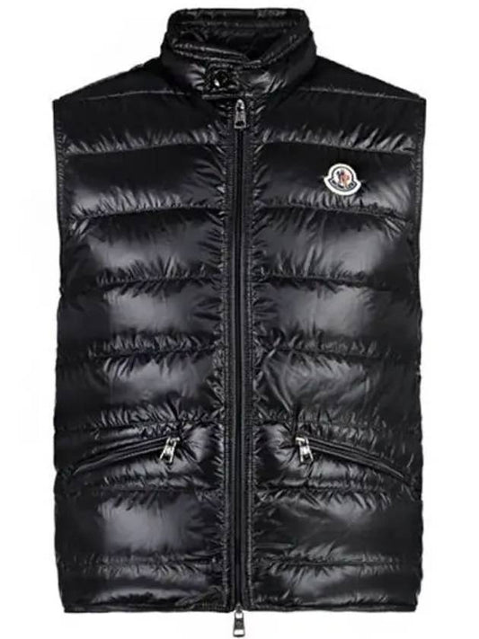 Gui logo patch padded vest black men s jacket 271134 - MONCLER - BALAAN 1