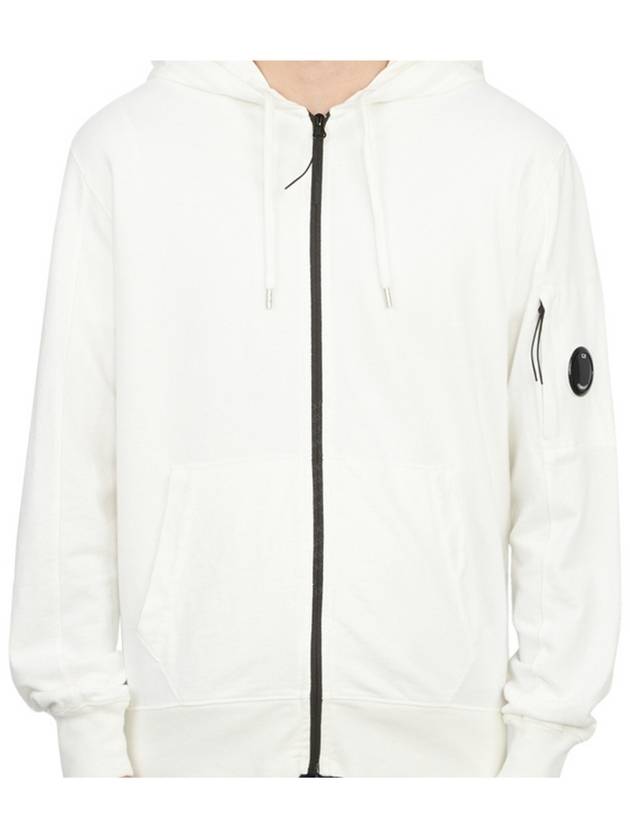 Light Fleece Zip Up Hoodie White - CP COMPANY - BALAAN 2