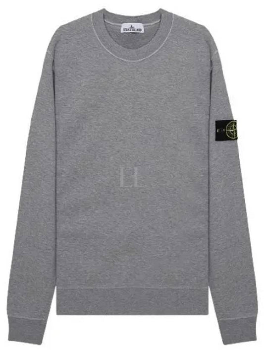 Wappen Patch Crew Neck Sweatshirt Grey - STONE ISLAND - BALAAN 2