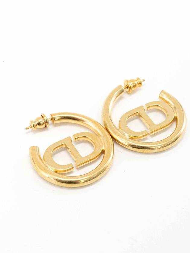 30 Montaigne earrings gold-finish metal and white resin pearls - DIOR - BALAAN 4