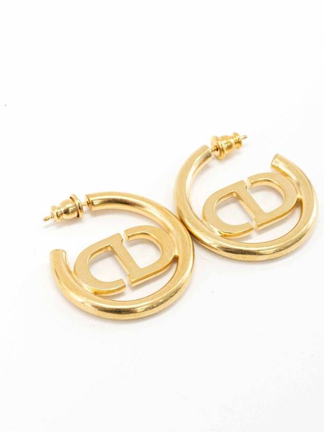 30 Montaigne Logo Earrings Gold - DIOR - BALAAN 4