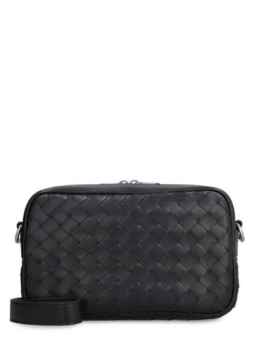 Intrecciato Camera Small Cross Bag Black - BOTTEGA VENETA - BALAAN 1