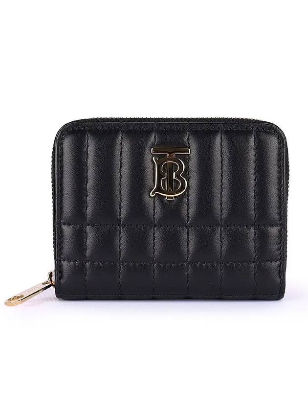 Lola Zipper Quilted Leather Half Wallet Black - BURBERRY - BALAAN 2