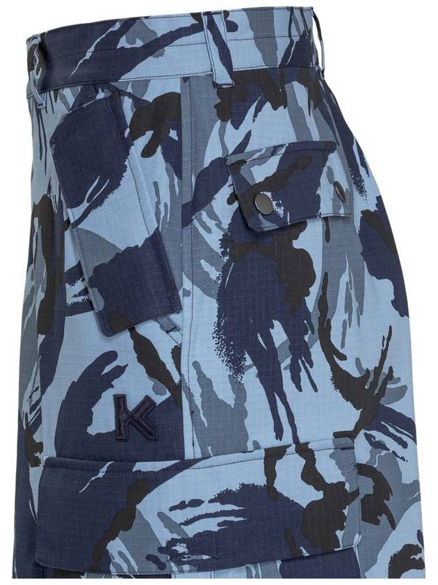 camo print bermuda cargo shorts blue - KENZO - BALAAN 5